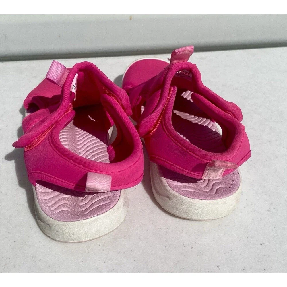 Cat & Jack TODDLER GIRLS Hot Pink Hook & Loop WATER SLINGBACK Shoes -Size 11 T